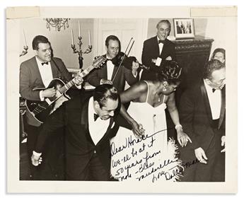 (ENTERTAINMENT--THEATER.) Memorabilia signed by Pearl Bailey for Cab Calloway, relating to their starring roles in Hello Dolly.